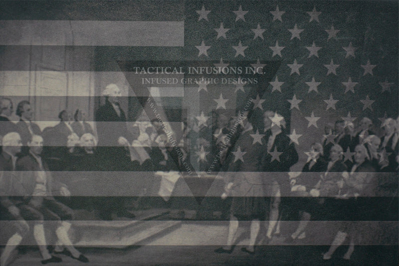 Constitution Convention Flag on Light Grey .080"