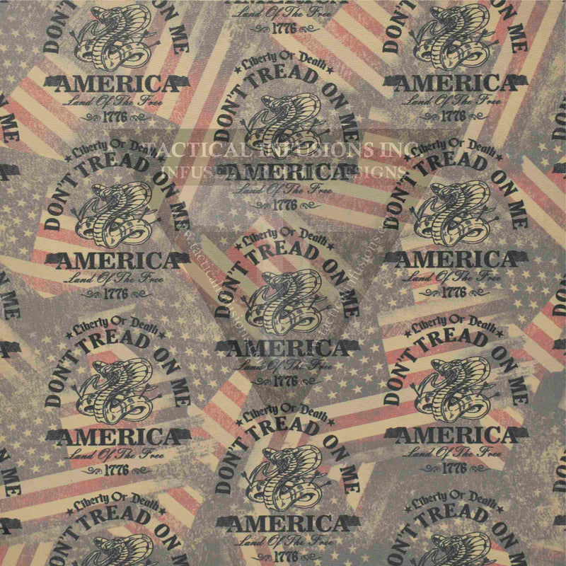 Don't Tread 1776 Color Flag Logo Pattern(shown on Light Grey) .080
