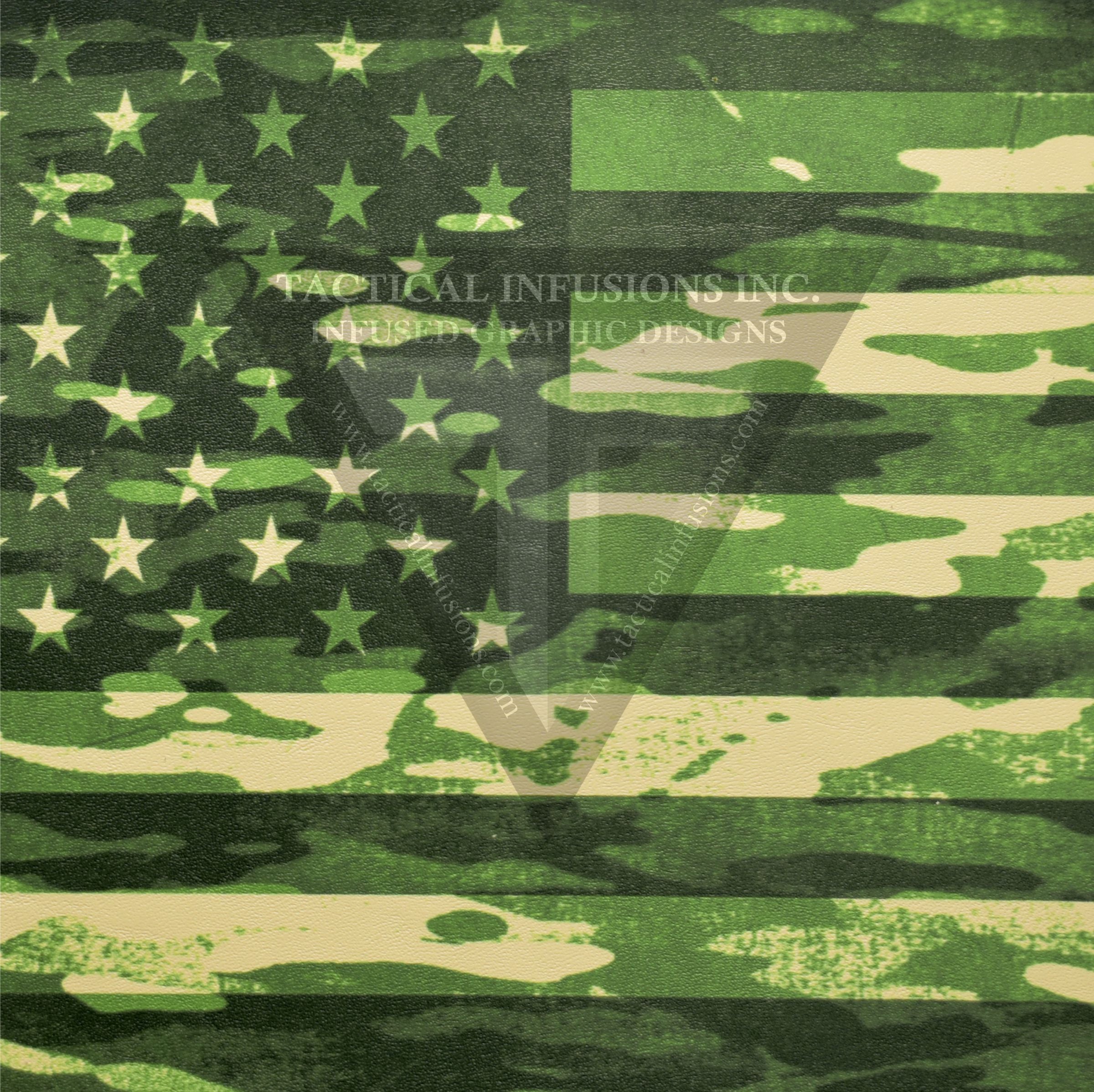 Forest Green Flag Camo on Desert Tan .080