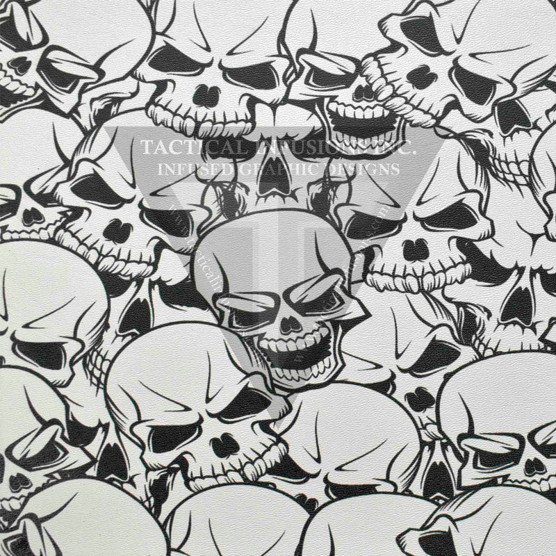 Skulls Pattern Shown on White .080