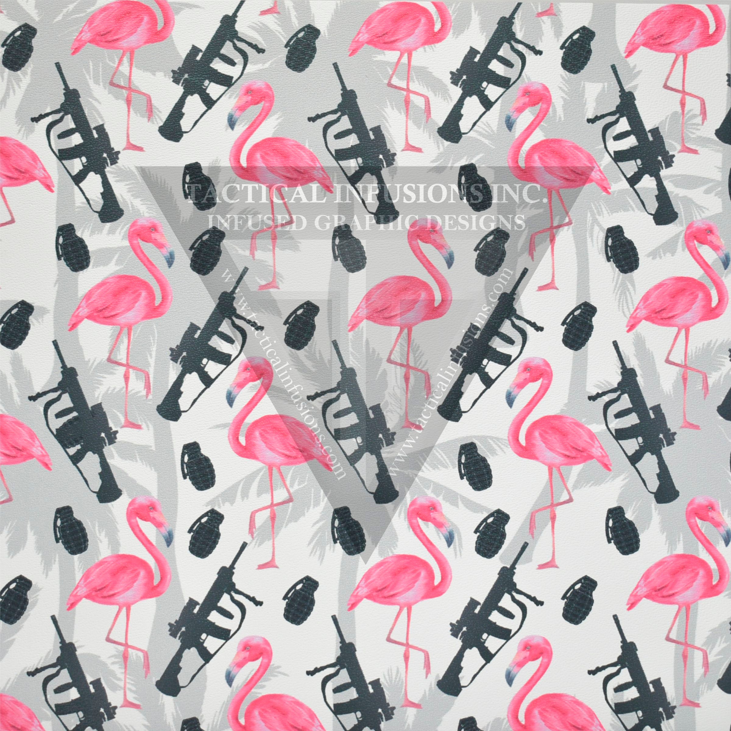 Flamingo Pattern on White .080"