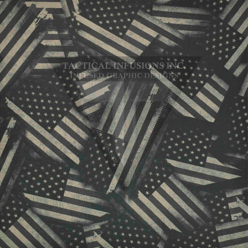 Worn Scattered Subdued American Flag Pattern on Light Grey .080