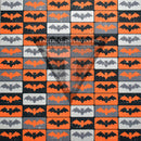 Halloween Bat Grid Pattern on White .080"