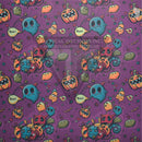 Halloween Boo Pattern on White .080"