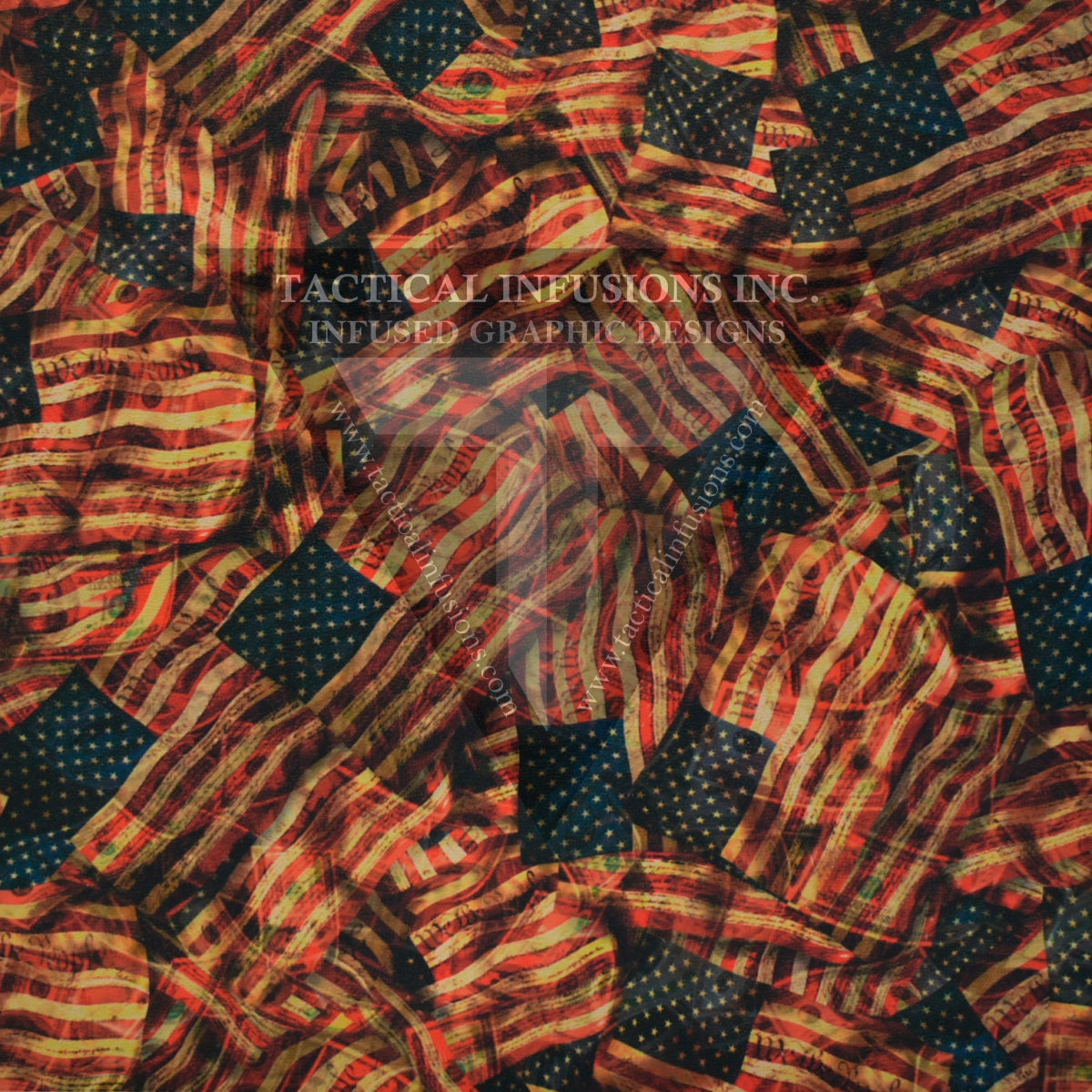 Constitution Pattern Constitution Hundred Dollar Bill Flag Pattern on Desert Tan .080