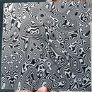 Damascus on Silver Liquid Metal .080"