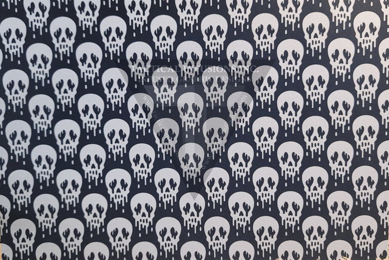 Melting Skulls on White .080"
