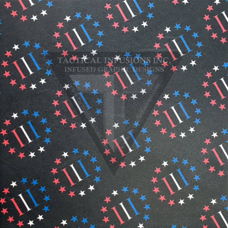 3% Red, White & Blue Pattern on White .080"