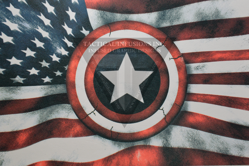 American Shield Flag on White .080"