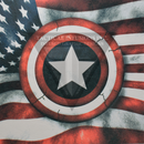 American Shield Flag on White .080"