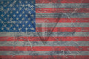 American Grunge Flag Full Color on Light Grey .080"