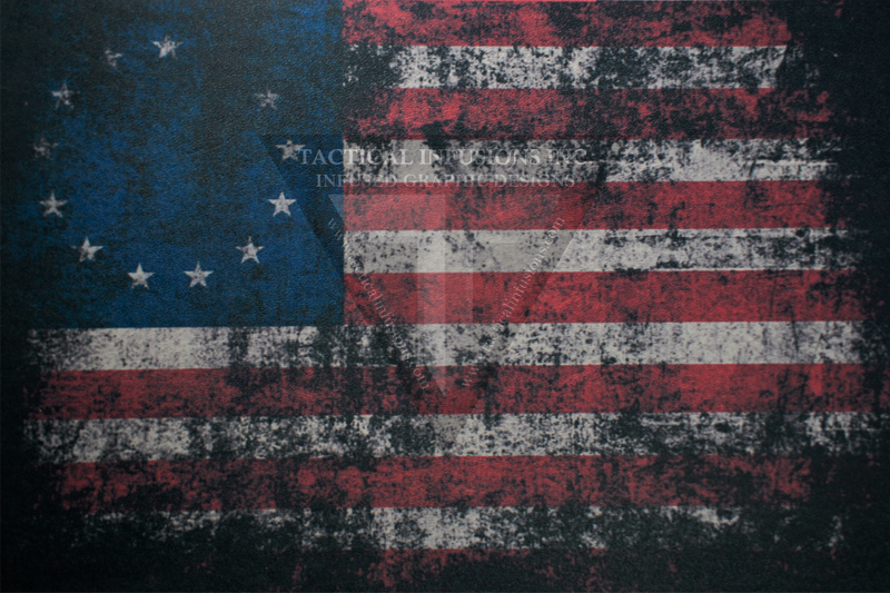 Betsy Ross Flag on Light Grey .080"