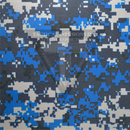 Blue and Grey Digital Camo on Light grey