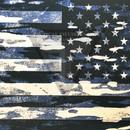 Blue and White Flag Camo on White .080"