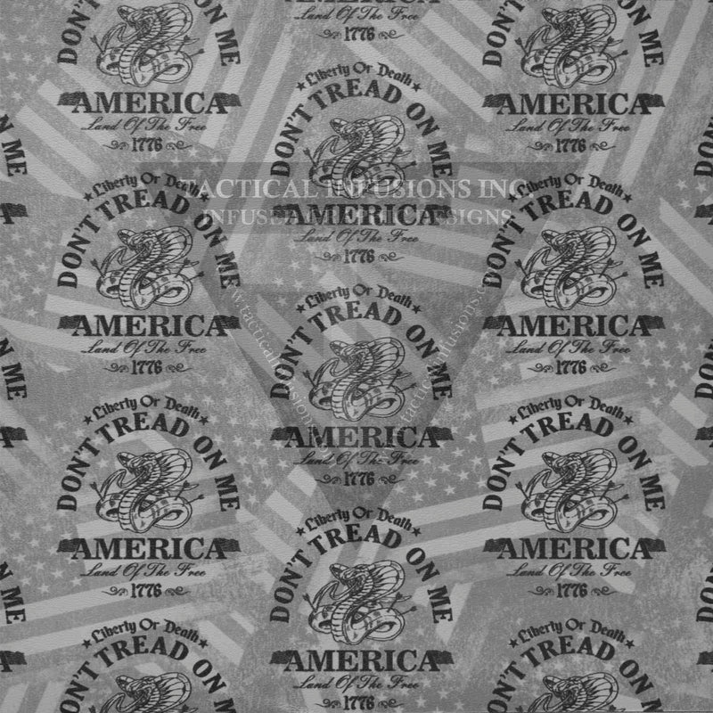 Don't Tread 1776 Subdued Flag Logo Pattern(shown on Light Grey) .080