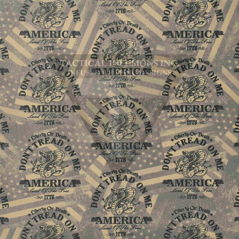 Don't Tread 1776 Subdued Flag Logo Pattern(shown on Light Grey) .080