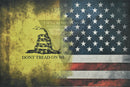 Full Color Flag/Don't Tread on Me on White .080"