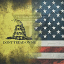 Full Color Flag/Don't Tread on Me on White .080"