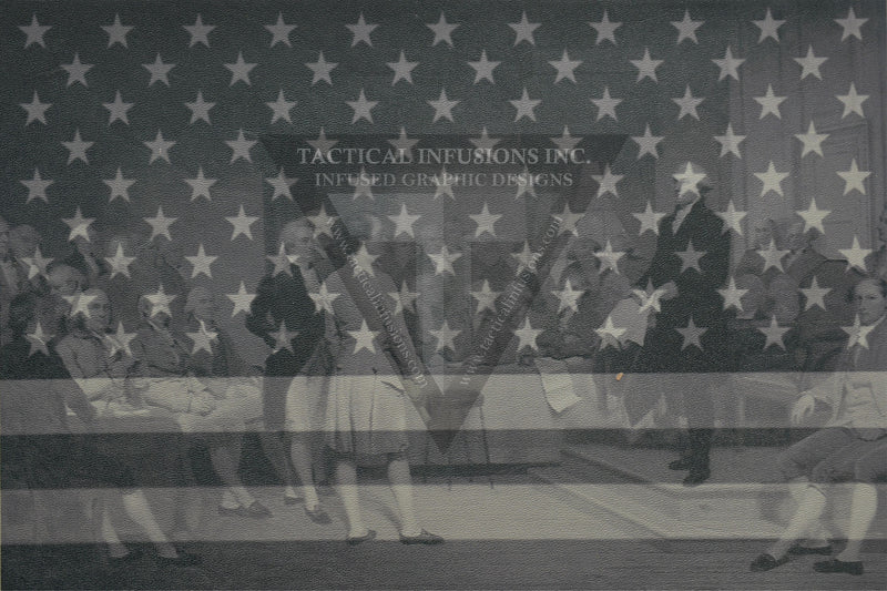 Full Star Constitution Convention Subdued Flag on Light Grey 080"