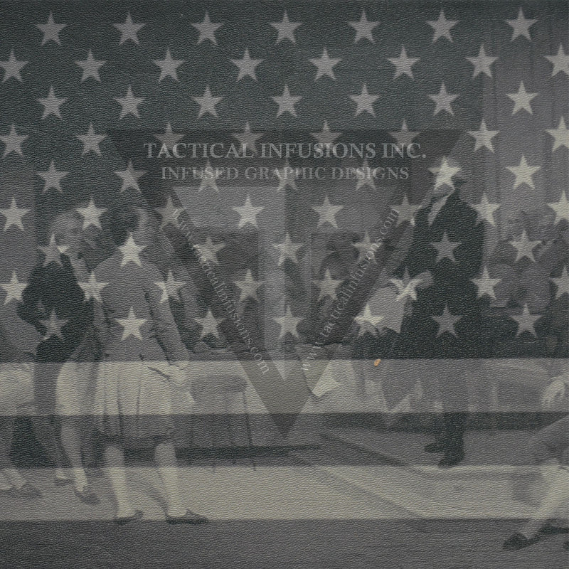 Full Star Constitution Convention Subdued Flag on Light Grey 080"