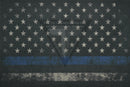 Full Star Thin Blue Line Flag on Light Grey .080"