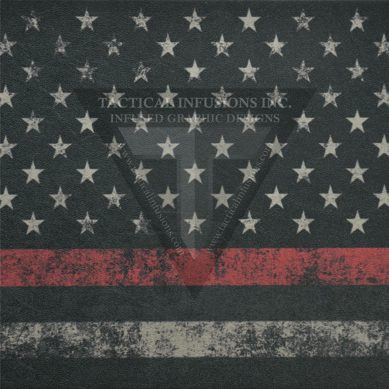 Full Star Thin Red Line on Light Grey .080"