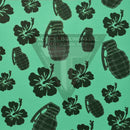 Hibiscus and Grenades (Shown on Tiffany Blue) .080"