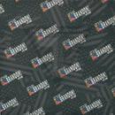 Let's go Brandon Dark Flag Pattern on White .080"