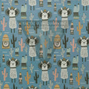 Llama Blue Background on White .080"