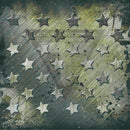 Metal Stars Stamp Pattern on Light Grey .080"