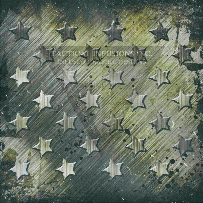 Metal Stars Stamp Pattern on Light Grey .080"