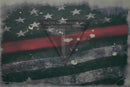 Old Glory Full Star Subdued Thin Red Line Flag on Light Grey .080"