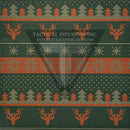 Orange and Green Sweater Pattern on Desert Tan .080"