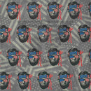 Patriotic Abe Pattern on Light Grey .080"