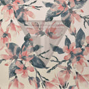 Pink and Grey Floral Pattern on White .080"
