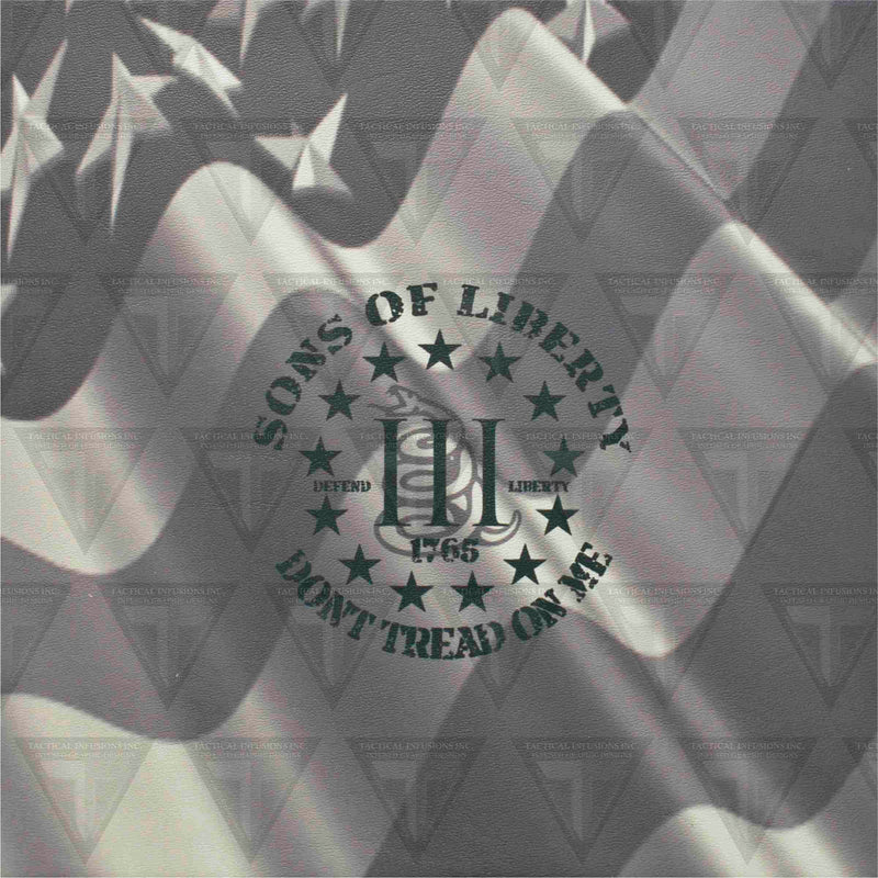 Sons of Liberty on Subdued flag on White .080