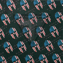 Spartan Flag Molon Labe Pattern on White .080