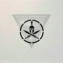 Spartan Helmet With Crossed Swords Black Logo Shown on White .080