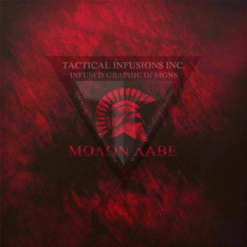 Spartan Molon Labe Red  Worn Metal on EMT Red  .080
