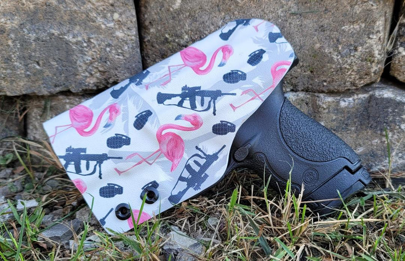 Tactical Flamingo Pattern on White .080"