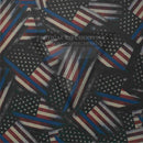 Thin Blue Line Flag Pattern on Light Grey .080