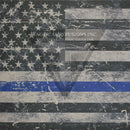 Thin Blue Line Grunge Flag on Light Grey .080"