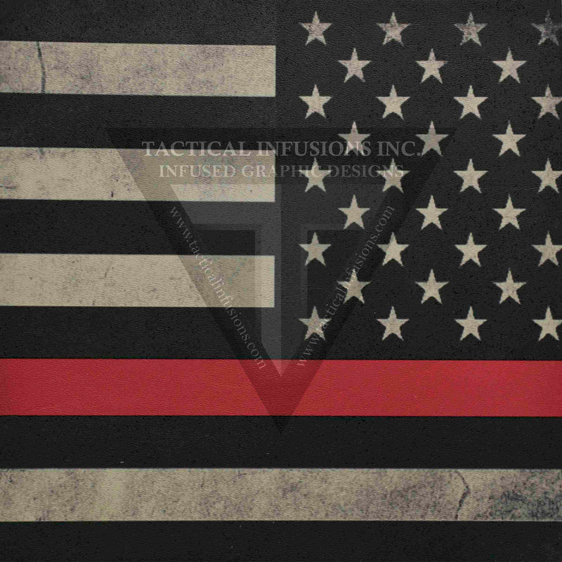 Thin Red Line Flag on Light Grey .080