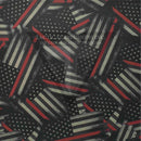 Thin Red Line Flag Subdued Pattern on Light Grey .080