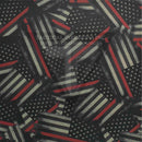 Thin Red Line Flag Subdued Pattern on Light Grey .080