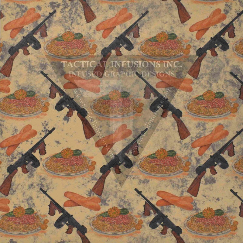 Tommy Gun Spaghetti on Desert Tan .080"