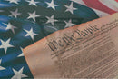 US Flag with Constitution on White .080"