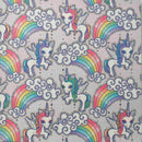 Unicorns and Rainbows Light Purple Background on White .080